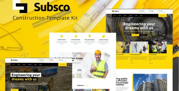 Subsco – Construction Elementor Template Kit
